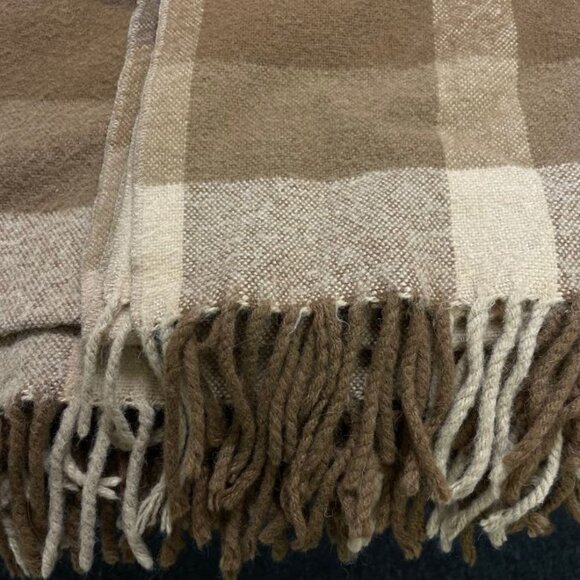Tex/Alpa Alapaca Throw/Blanket - Multicolor Brown Plaid - 61 x 68 - NEW - Picture 2 of 5